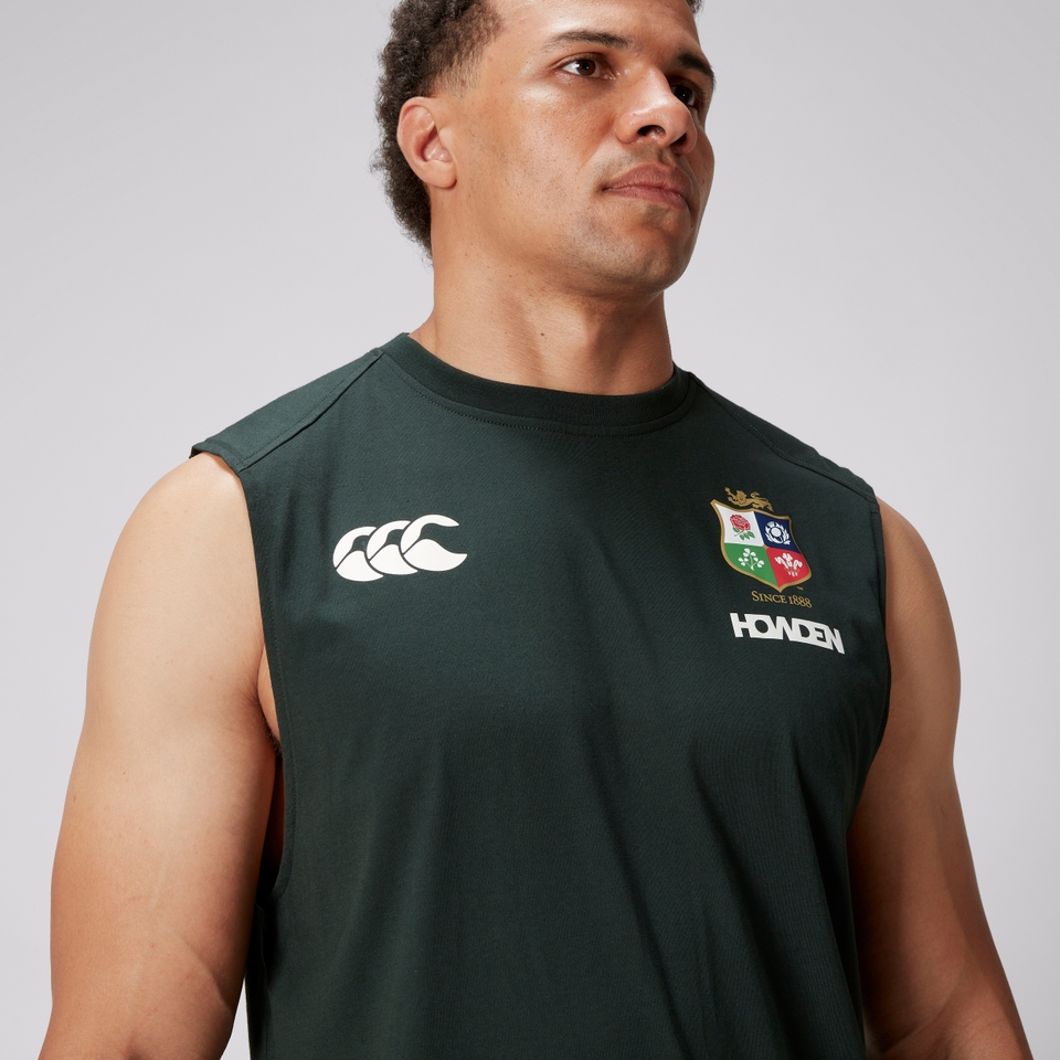 MENS BRITISH & IRISH LIONS COTTON TANK GREEN