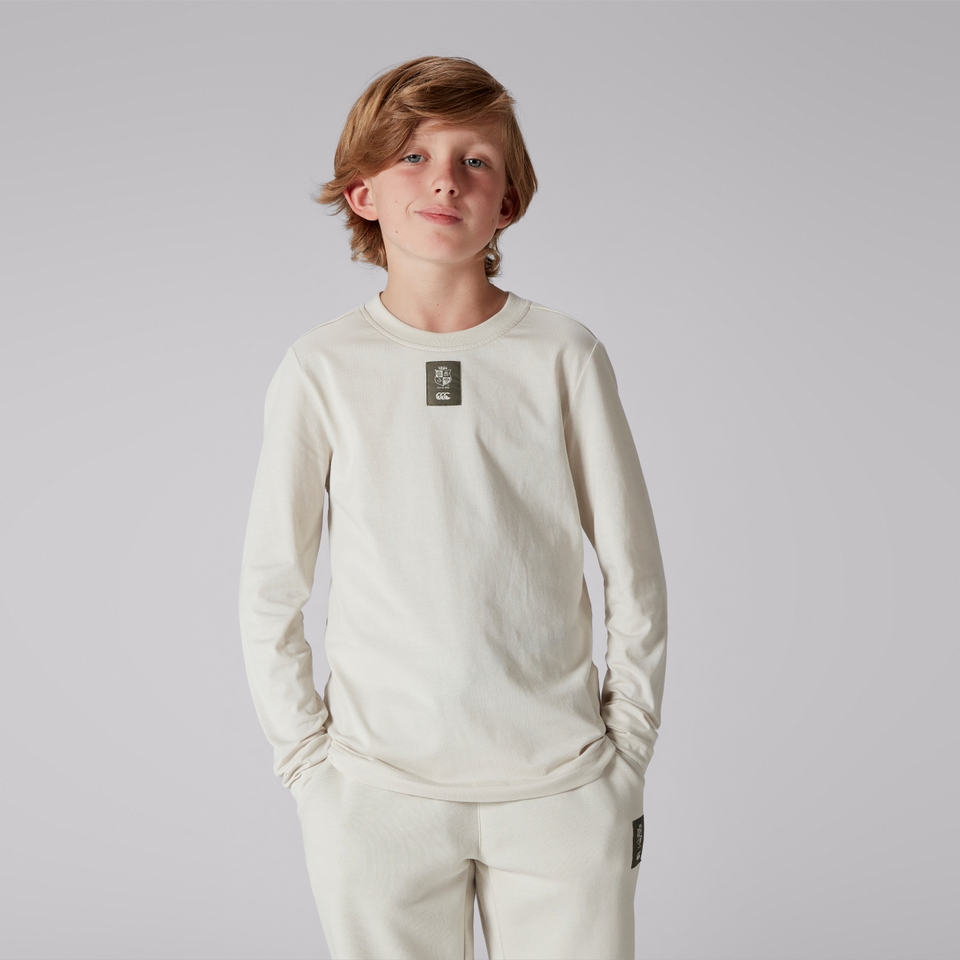 JUNIOR UNISEX BRITISH & IRISH LIONS OUTBACK LONG SLEEVE TEE WHITE