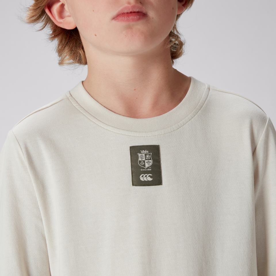 JUNIOR UNISEX BRITISH & IRISH LIONS OUTBACK LONG SLEEVE TEE WHITE