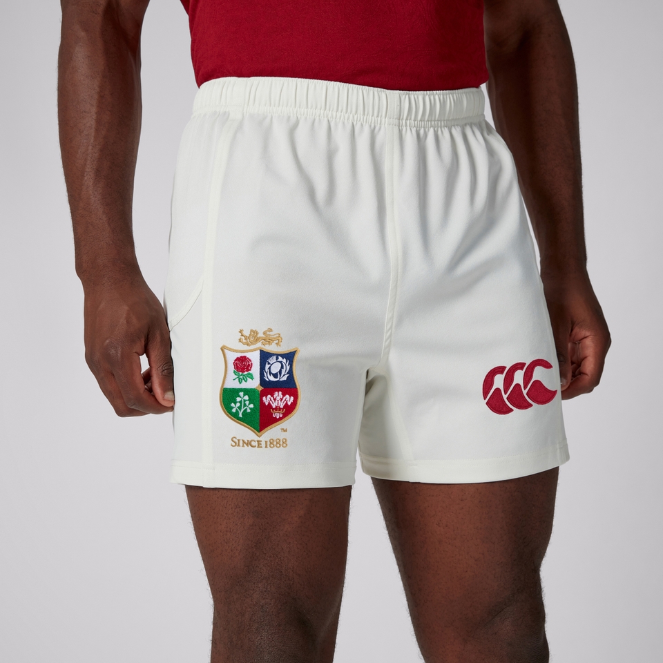 ADULT BRITISH & IRISH LIONS REPLICA MATCH SHORTS OFF WHITE