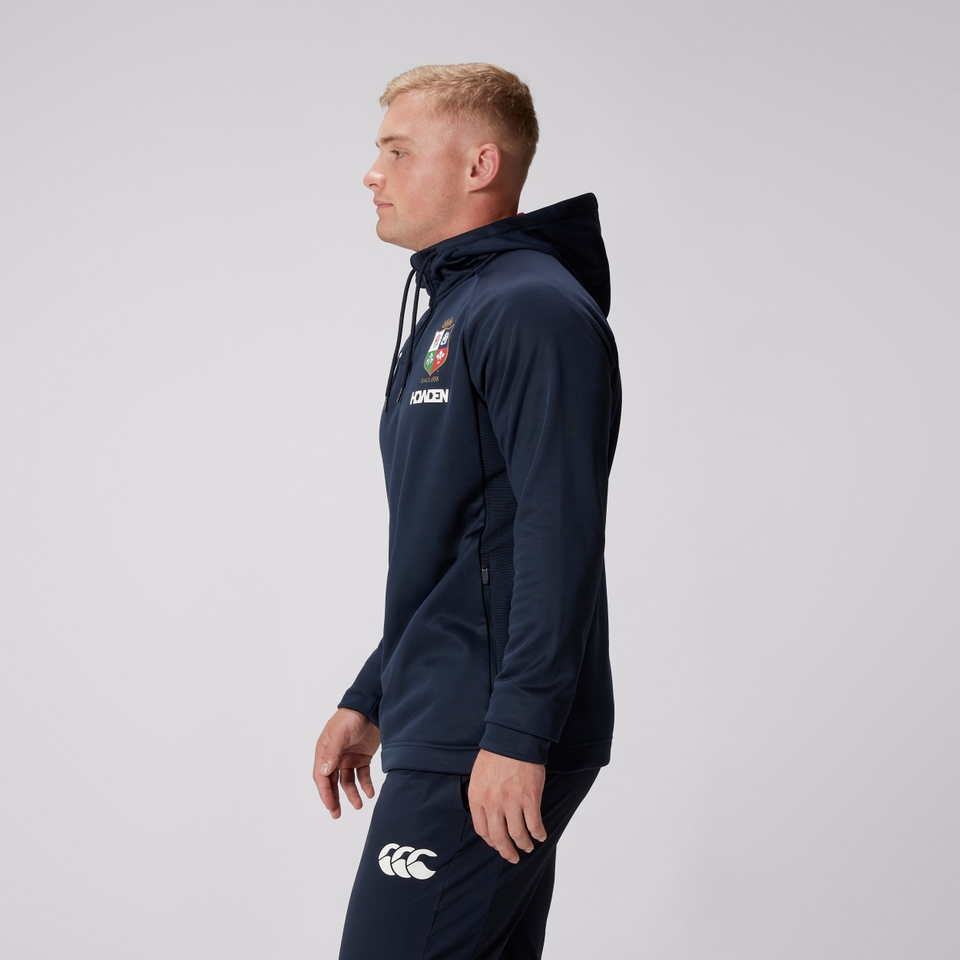 MENS BRITISH & IRISH LIONS 1/4 ZIP HOODY NAVY