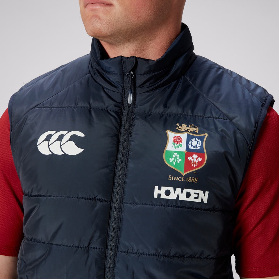 MENS BRITISH & IRISH LIONS MICROLIGHT GILET NAVY
