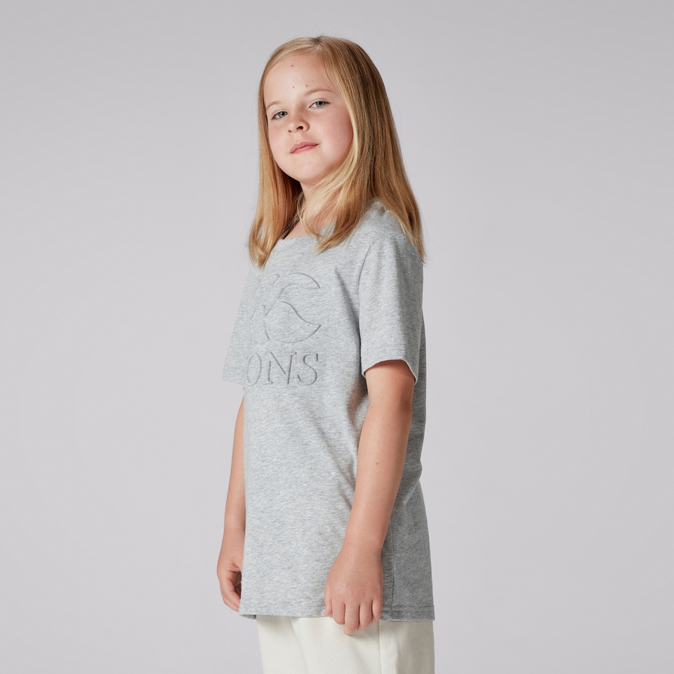 JUNIOR UNISEX BRITISH & IRISH LIONS MONUMENT TEE GREY MARL