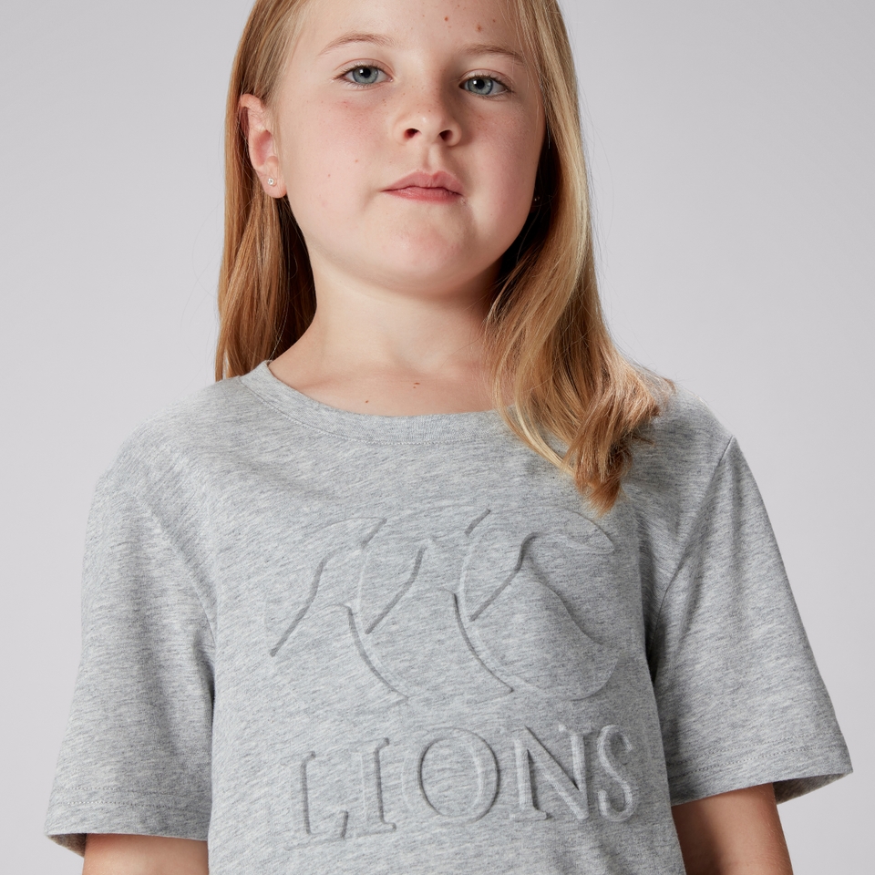 JUNIOR UNISEX BRITISH & IRISH LIONS MONUMENT TEE GREY MARL
