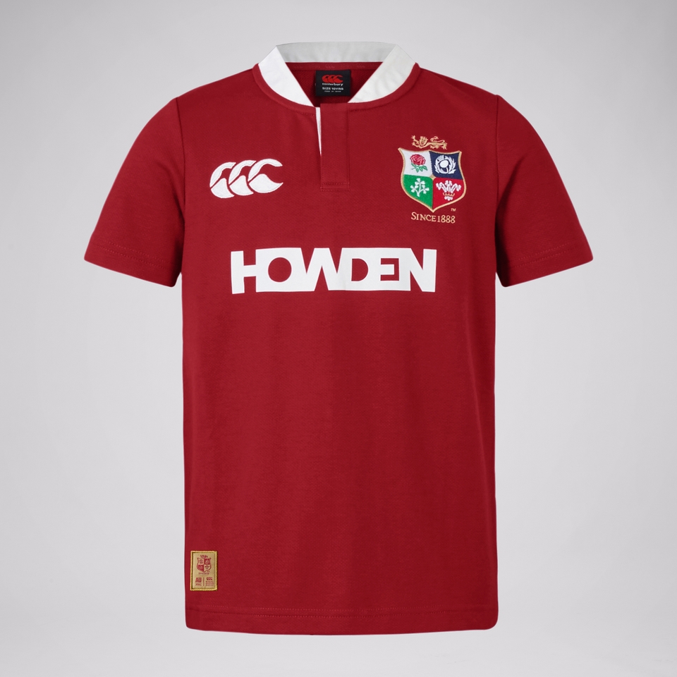 JUNIOR UNISEX BRITISH & IRISH LIONS CLASSIC SHORT SLEEVE JERSEY RED