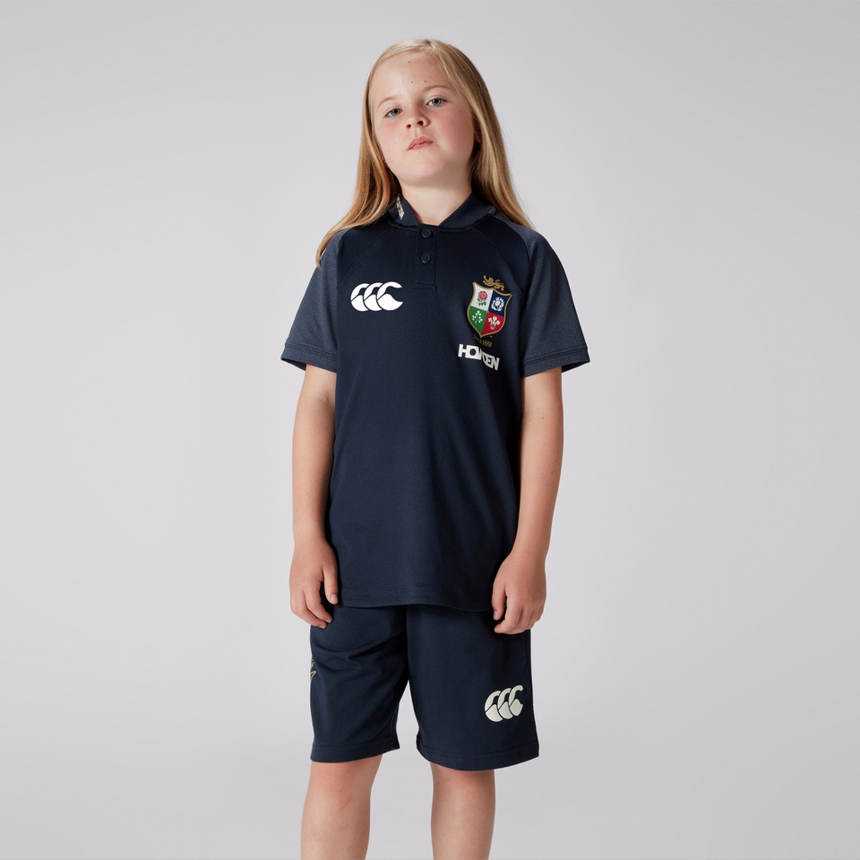 JUNIOR UNISEX BRITISH & IRISH LIONS POLO SHIRT NAVY