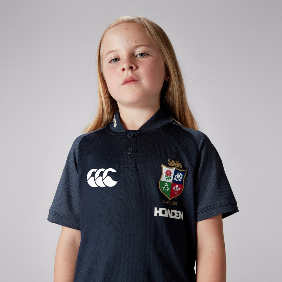 JUNIOR UNISEX BRITISH & IRISH LIONS POLO SHIRT NAVY