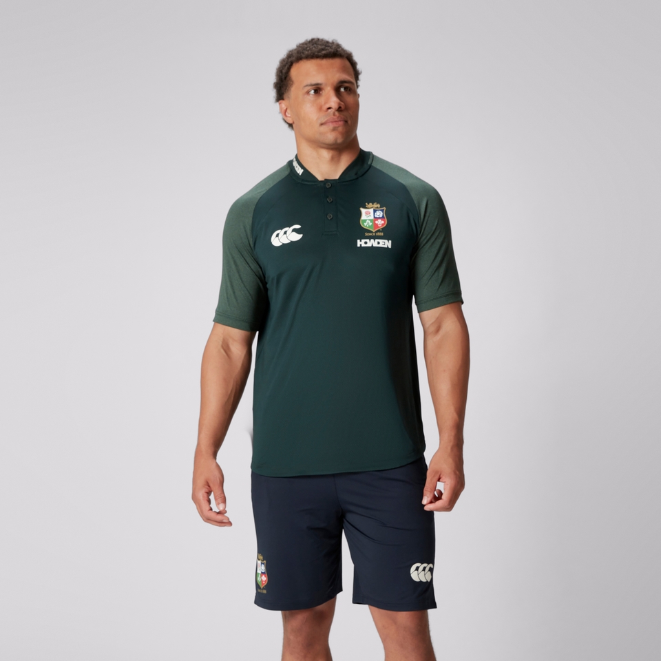 MENS BRITISH & IRISH LIONS POLO SHIRT GREEN
