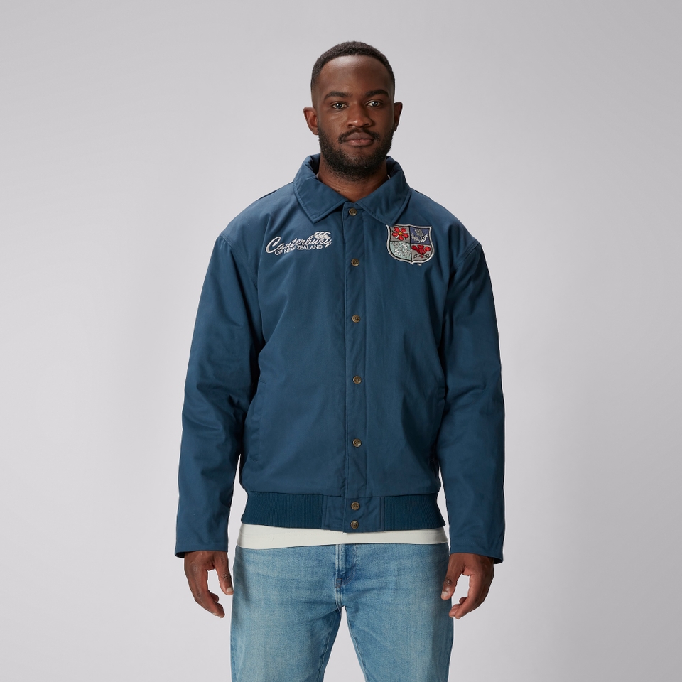 BRITISH & IRISH LIONS CCC HERITAGE QUILTED JACKET BLUE