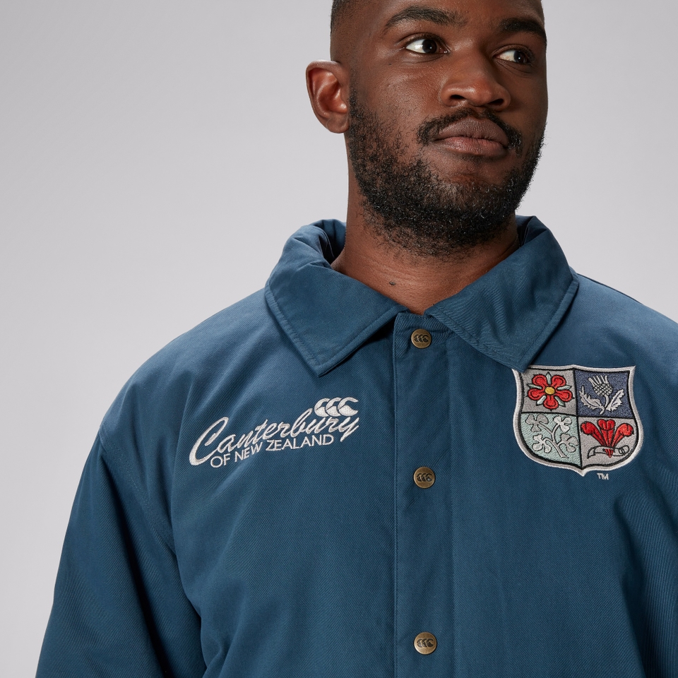 BRITISH & IRISH LIONS CCC HERITAGE QUILTED JACKET BLUE