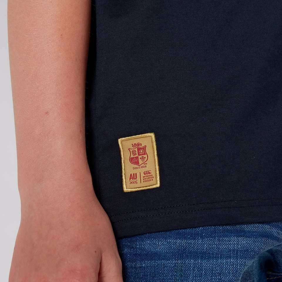 JUNIOR UNISEX BRITISH & IRISH LIONS COTTON JERSEY TEE NAVY