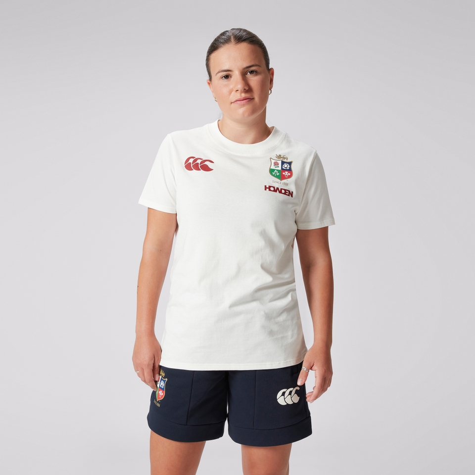 WOMENS BRITISH & IRISH LIONS COTTON JERSEY TEE CREAM