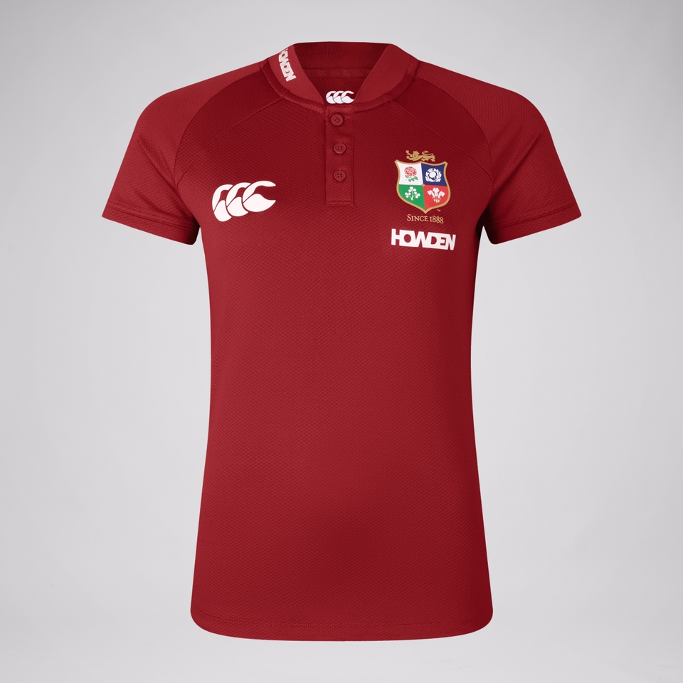 WOMENS BRITISH & IRISH LIONS POLO SHIRT RED