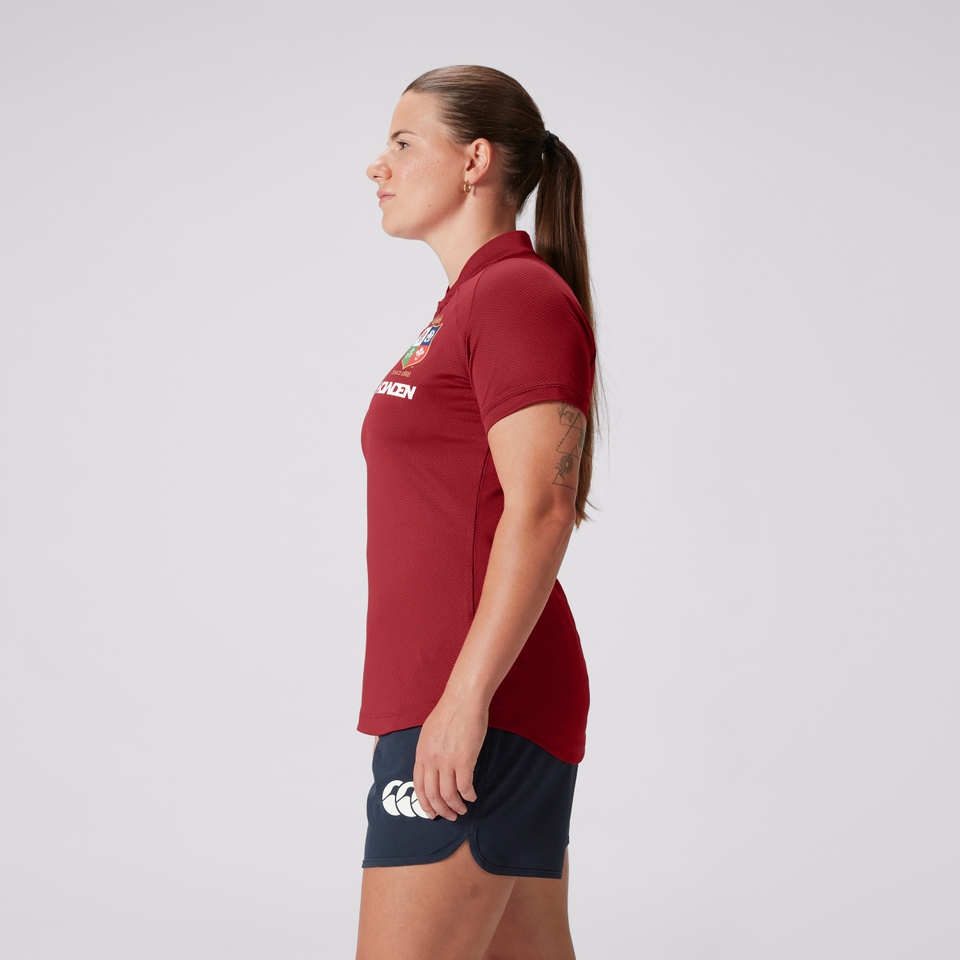 WOMENS BRITISH & IRISH LIONS POLO SHIRT RED