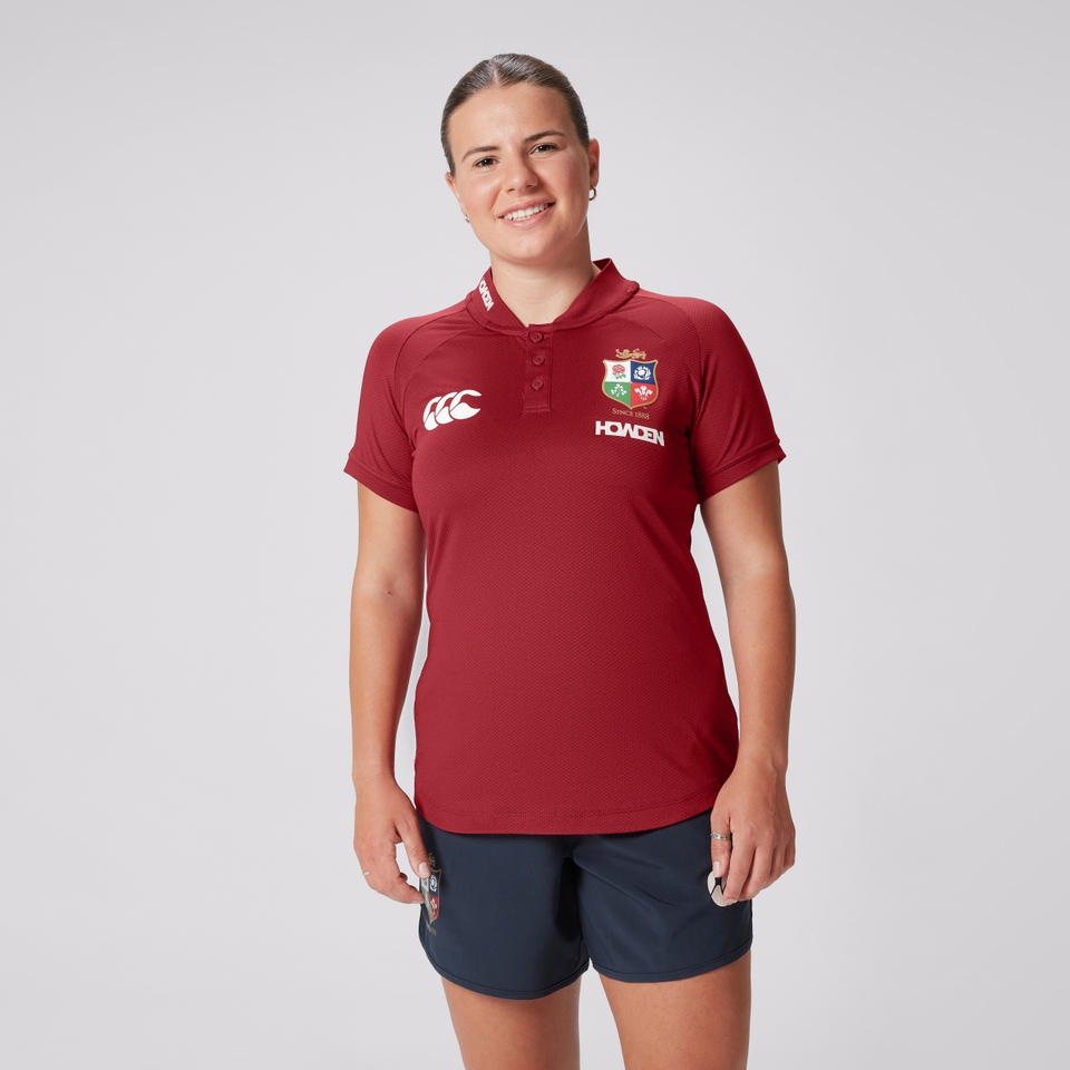 WOMENS BRITISH & IRISH LIONS POLO SHIRT RED