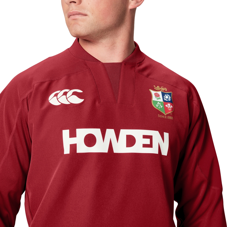 MENS BRITISH & IRISH LIONS DRILL TOP RED
