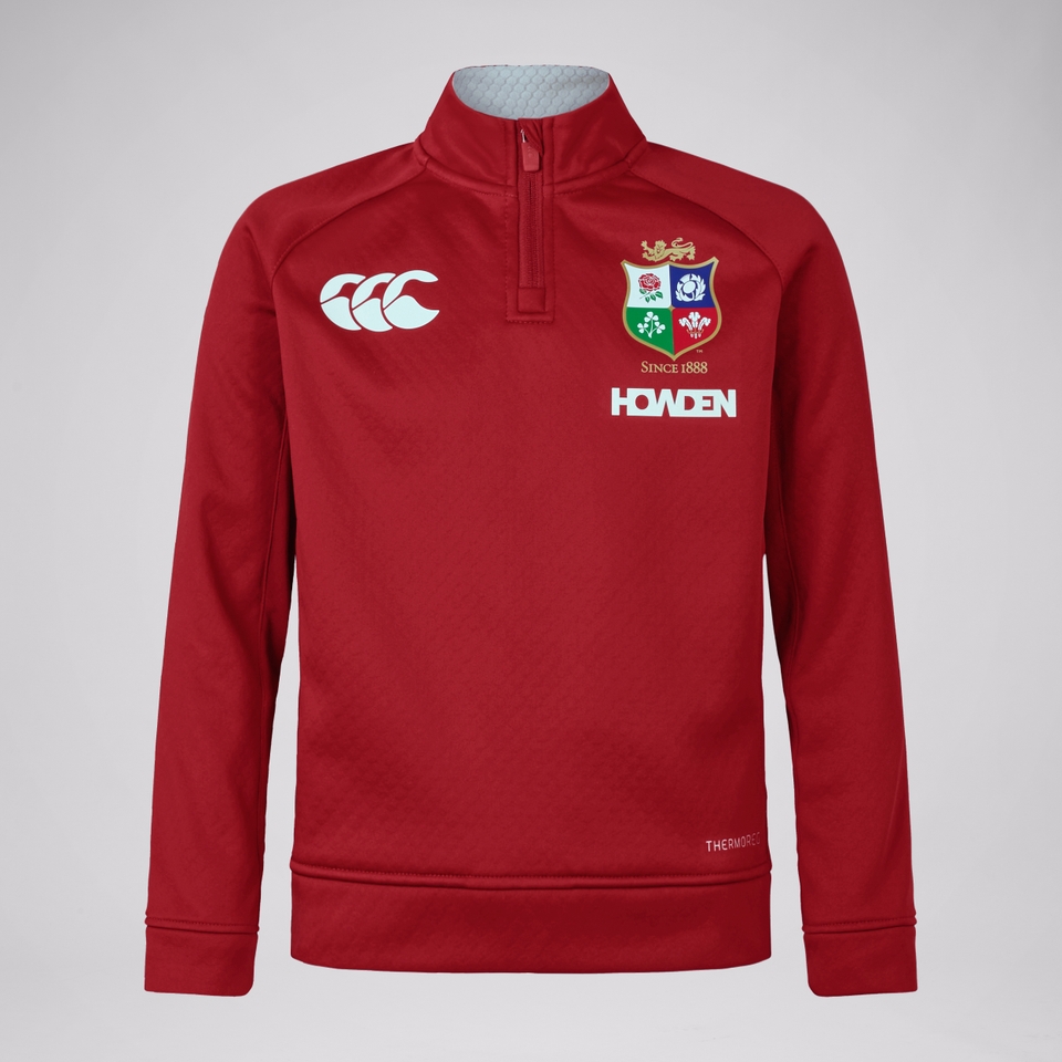 JUNIOR UNISEX BRITISH & IRISH LIONS 1/4 ZIP FLEECE RED