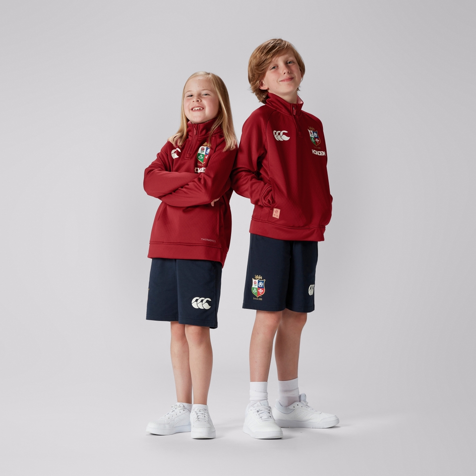JUNIOR UNISEX BRITISH & IRISH LIONS 1/4 ZIP FLEECE RED