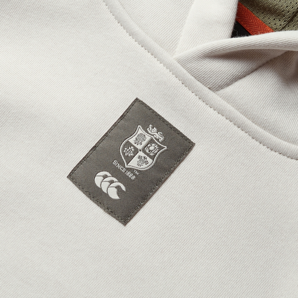 JUNIOR UNISEX BRITISH & IRISH LIONS OUTBACK FLEECE HOODY WHITE