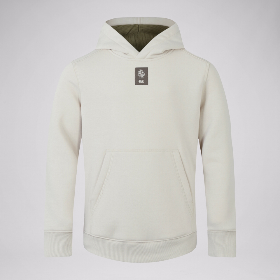 JUNIOR UNISEX BRITISH & IRISH LIONS OUTBACK FLEECE HOODY WHITE