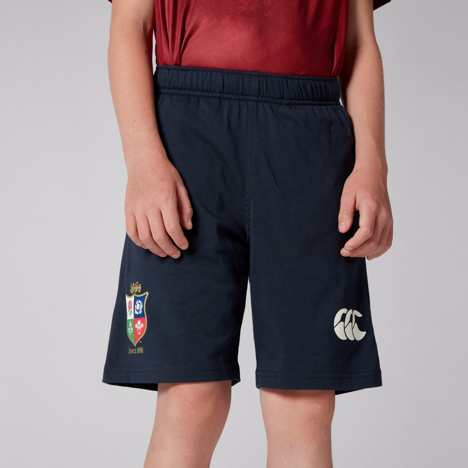 JUNIOR UNISEX BRITISH & IRISH LIONS TRAINING SHORTS NAVY