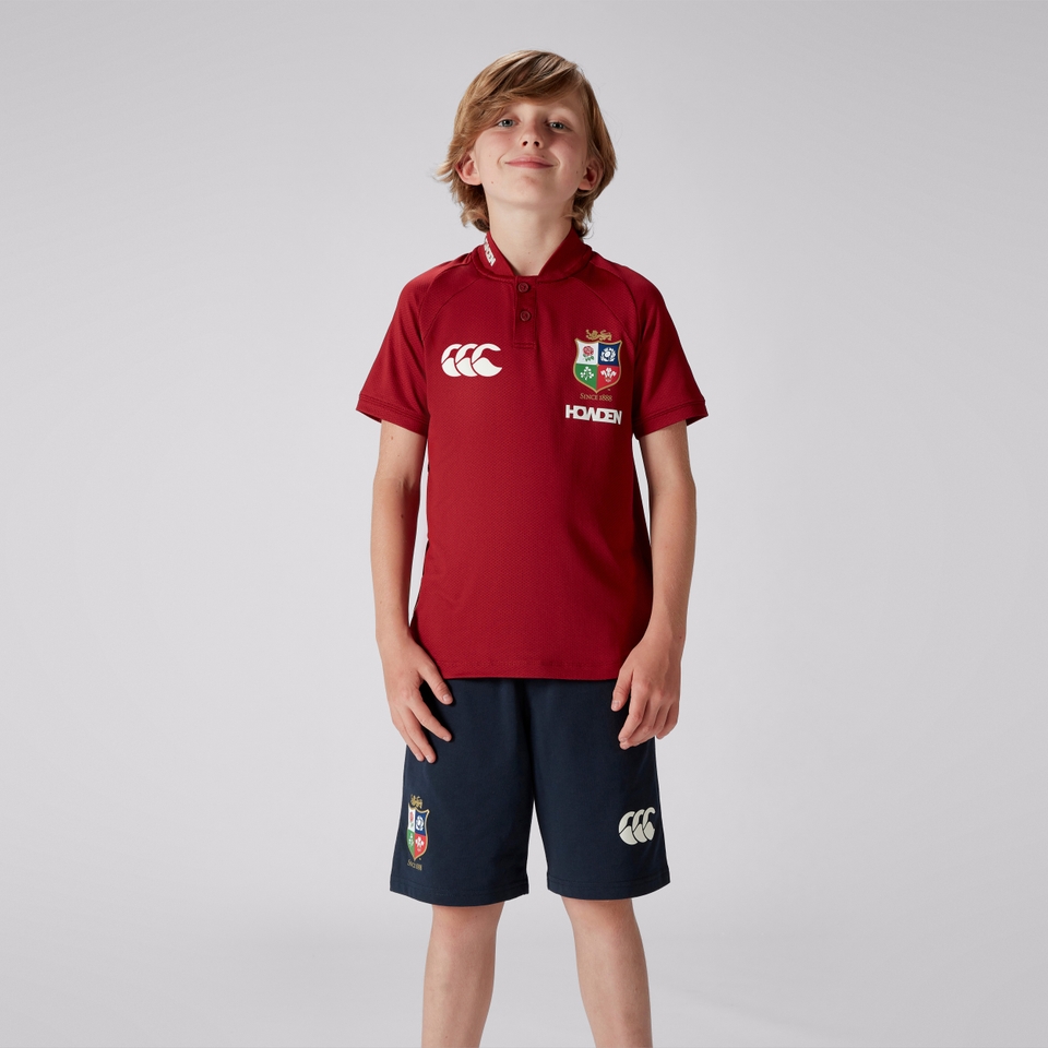 JUNIOR UNISEX BRITISH & IRISH LIONS POLO SHIRT RED