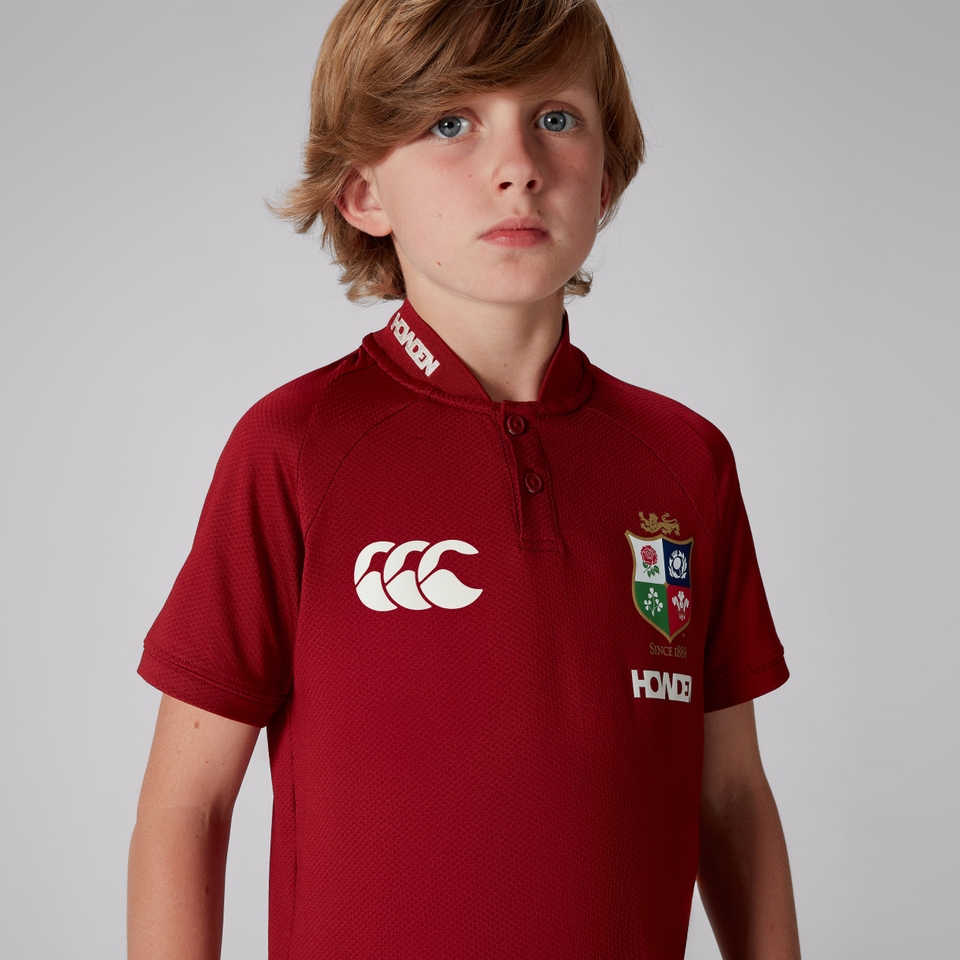 JUNIOR UNISEX BRITISH & IRISH LIONS POLO SHIRT RED