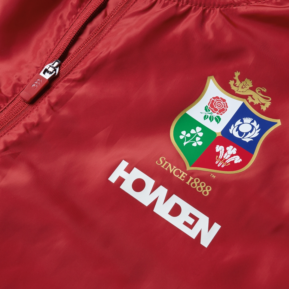 MENS BRITISH & IRISH LIONS LIGHTWEIGHT RAIN JACKET RED