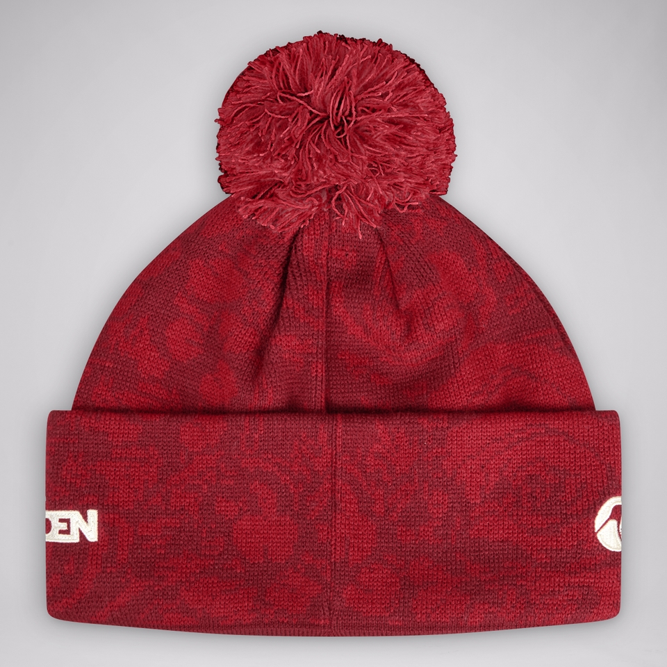 ADULT UNISEX BRITISH & IRISH LIONS FLEECE LINED BOBBLE HAT RED