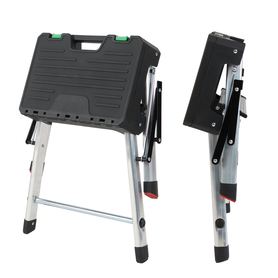 All-In-One Compact 2 Step Stool & Toolbox