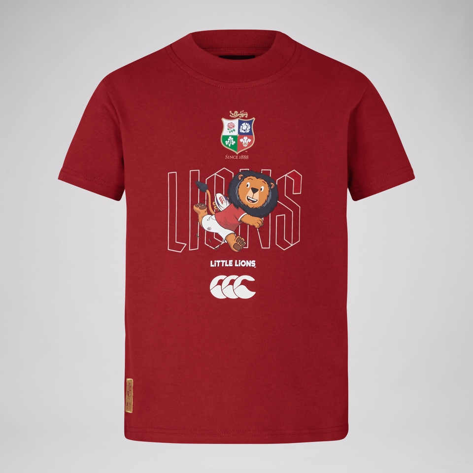 JUNIOR UNISEX BRITISH & IRISH LIONS LITTLE LIONS TEE RED