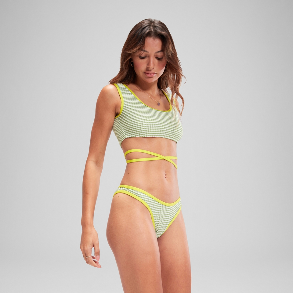 Tenue à encolure dégagée en vichy Flu3nte pour femmes, vert