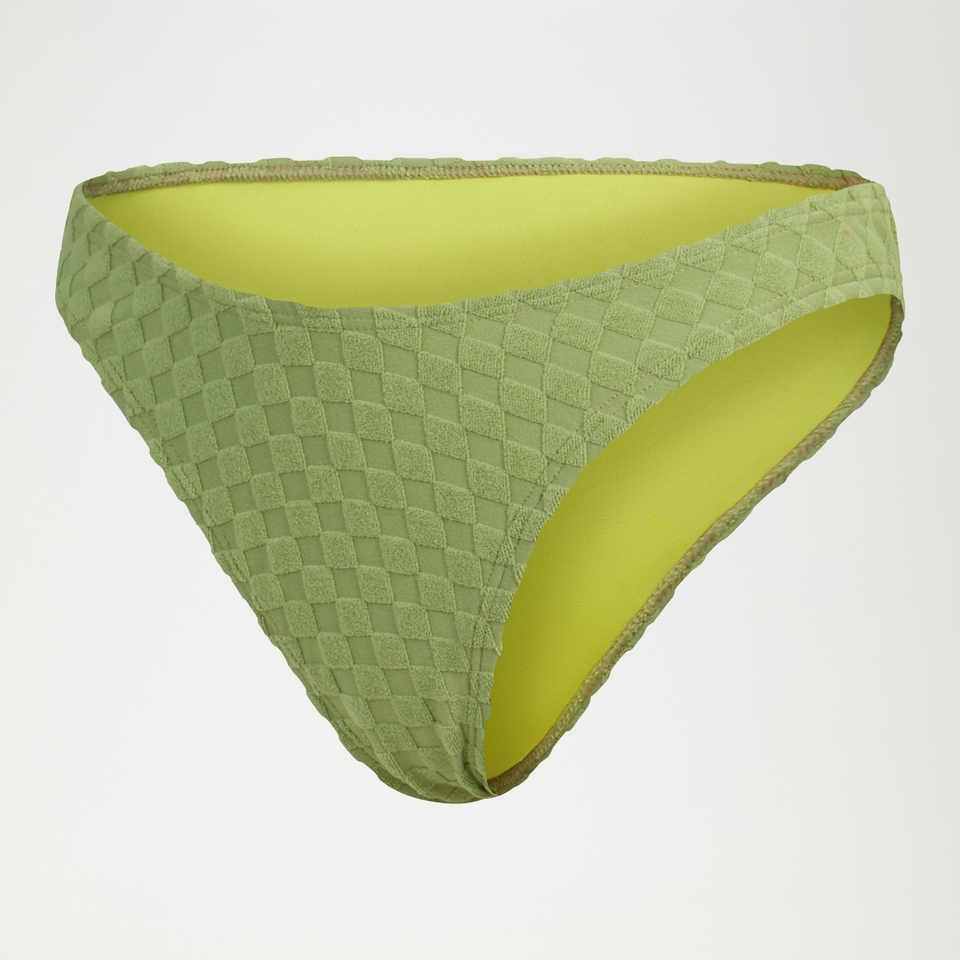 Grüne FLU3NTE Terry Scoop-Bikinihose