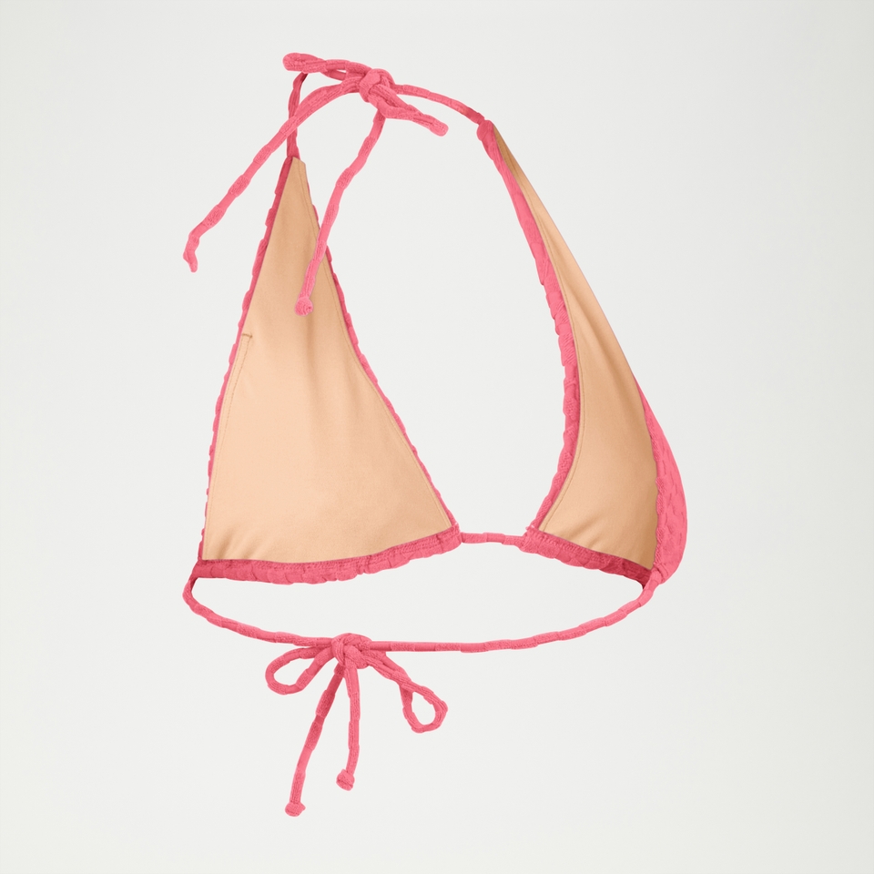 Women's FLU3NTE Terry Convertible Tri Strap Bikini Top Pink
