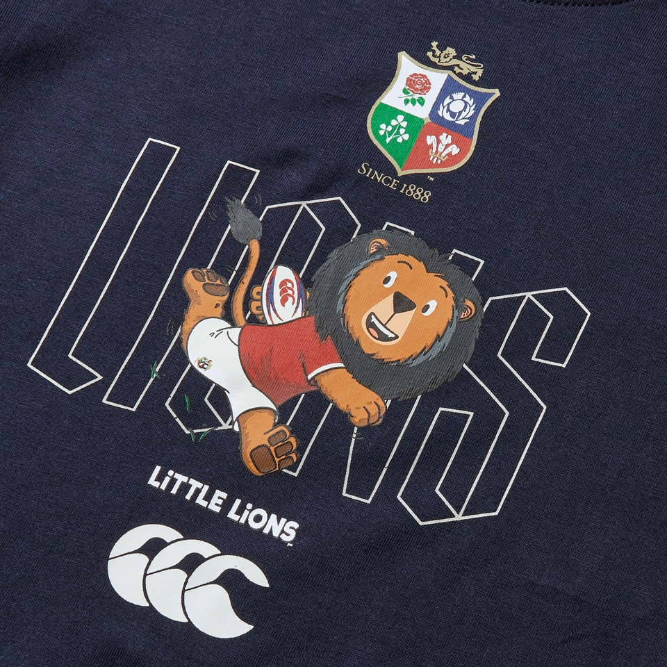 JUNIOR UNISEX BRITISH & IRISH LIONS LITTLE LIONS TEE NAVY