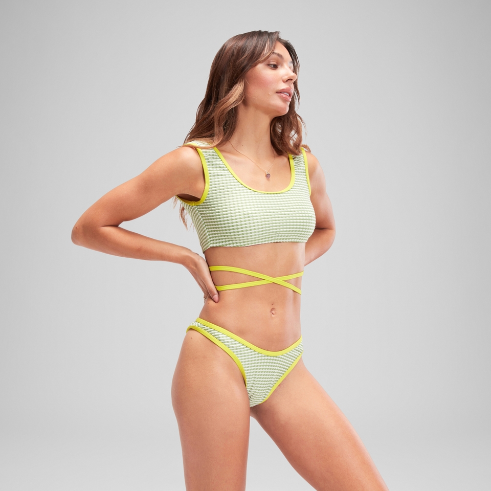 Women's Flu3nte Gingham Crop Top Green