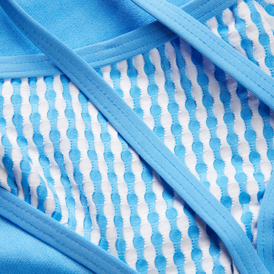 Haut court à carreaux vichy Flu3nte pour femmes, bleu