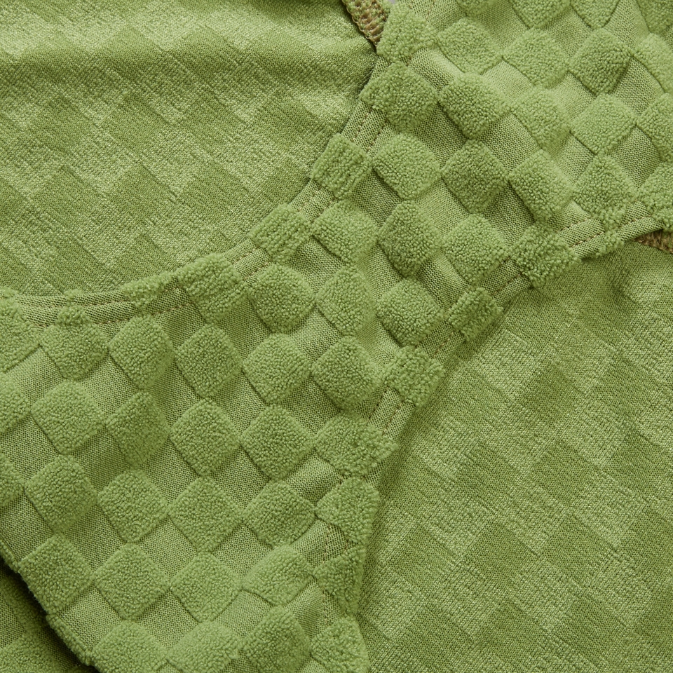 Grünes FLU3NTE Terry Cropped-Top