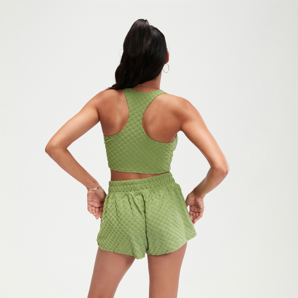 Women's FLU3NTE Terry Bikini Crop Top Green