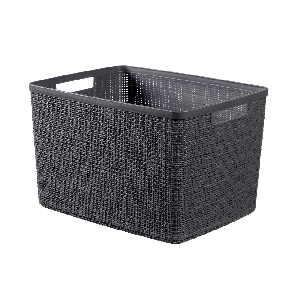 Curver Large Jute Basket 20L Grey Homebase