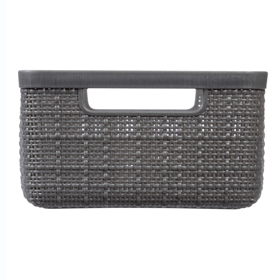 Curver Small Jute Basket 5L Grey Homebase
