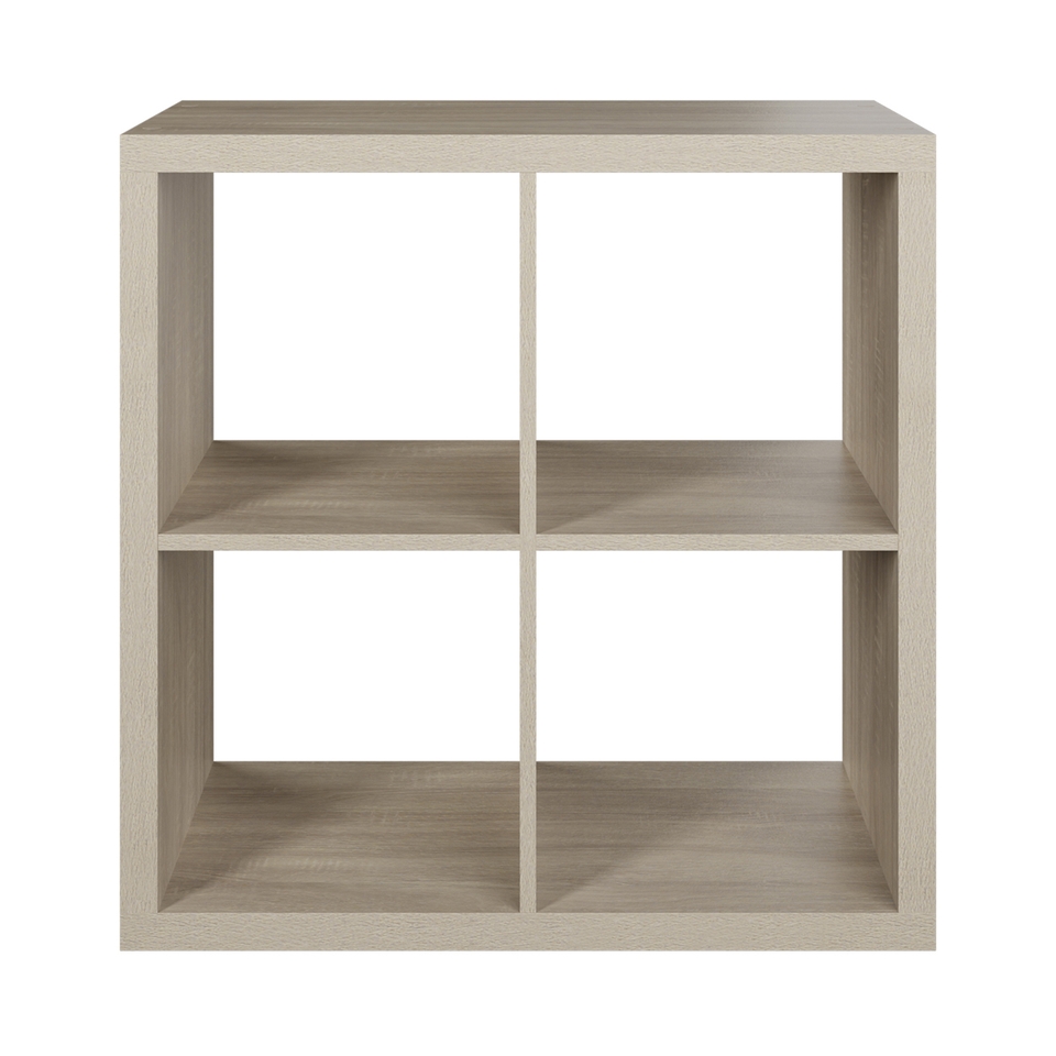 Clever Cube 2x2 Storage Unit Light Oak Homebase