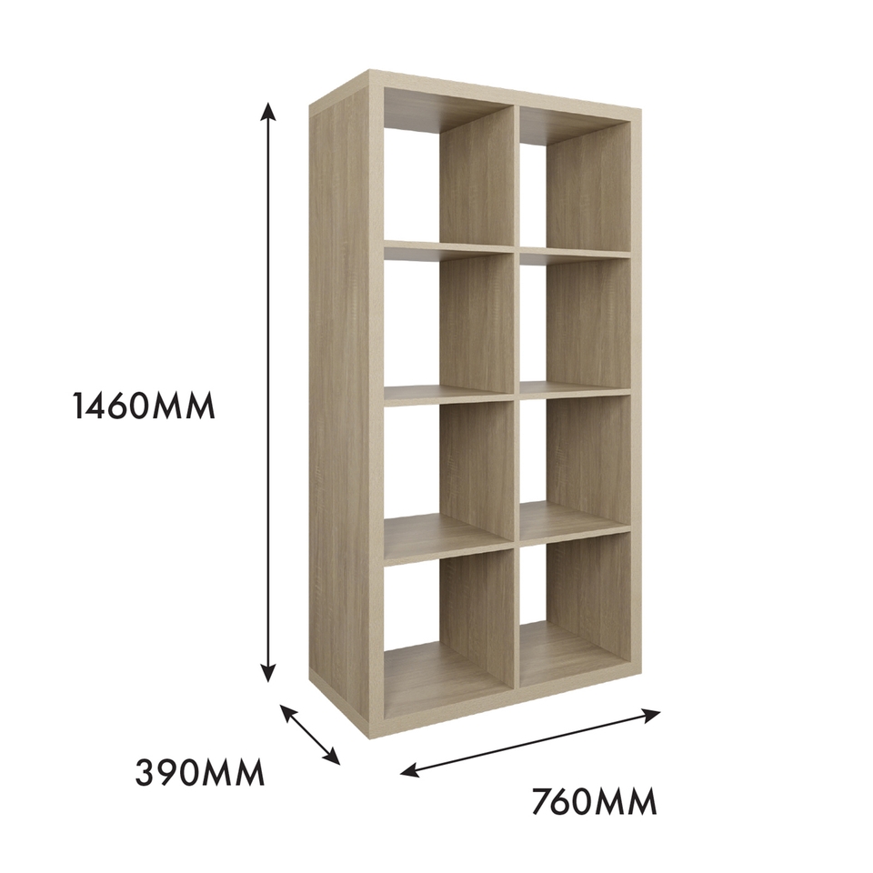 Clever Cube 2x4 Storage Unit Light Oak Homebase