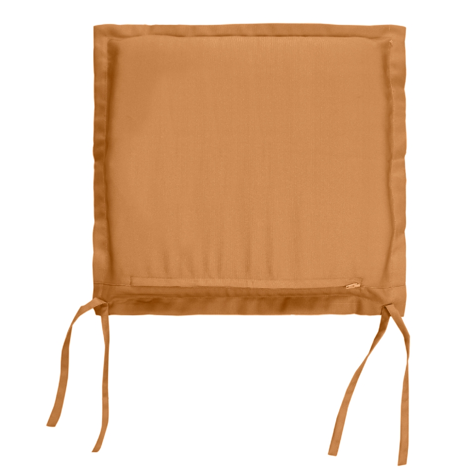 Orange Stripe Outdoor Garden Seat Pads - Pack of 2