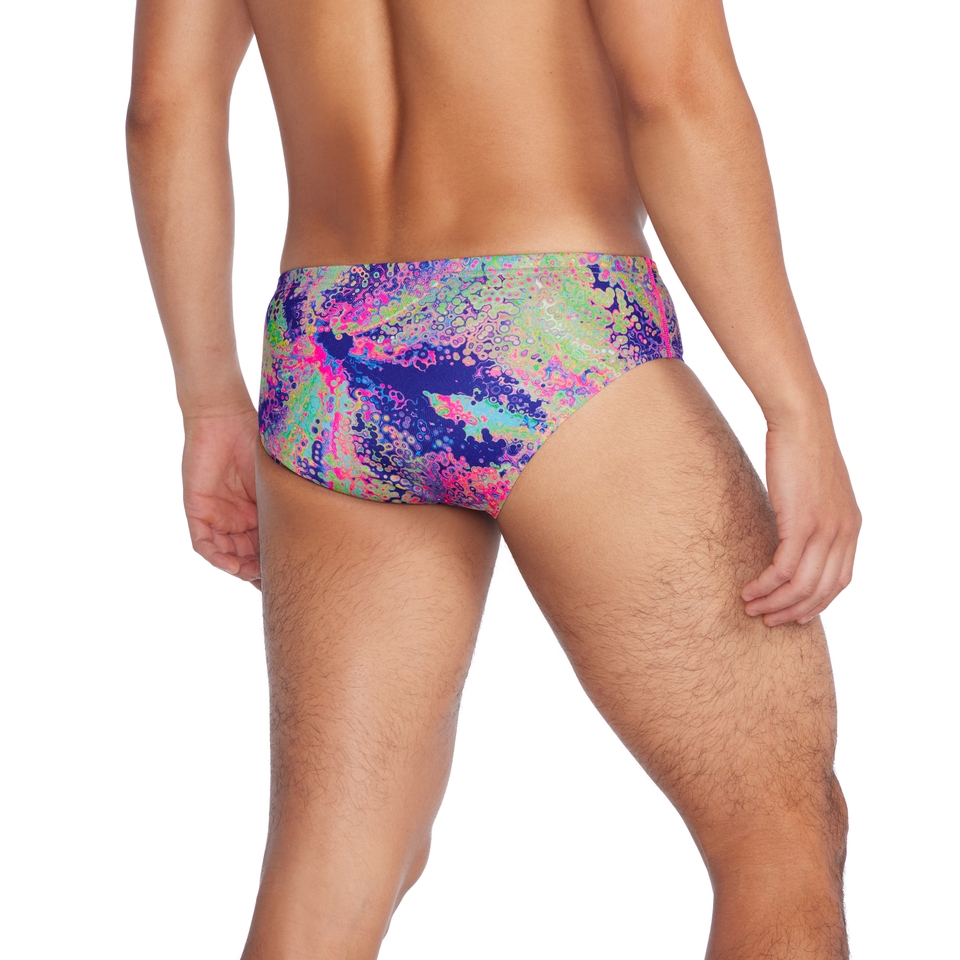 Caleçon boxeur ajusté à motif imprimé pour hommes, bleu/vert