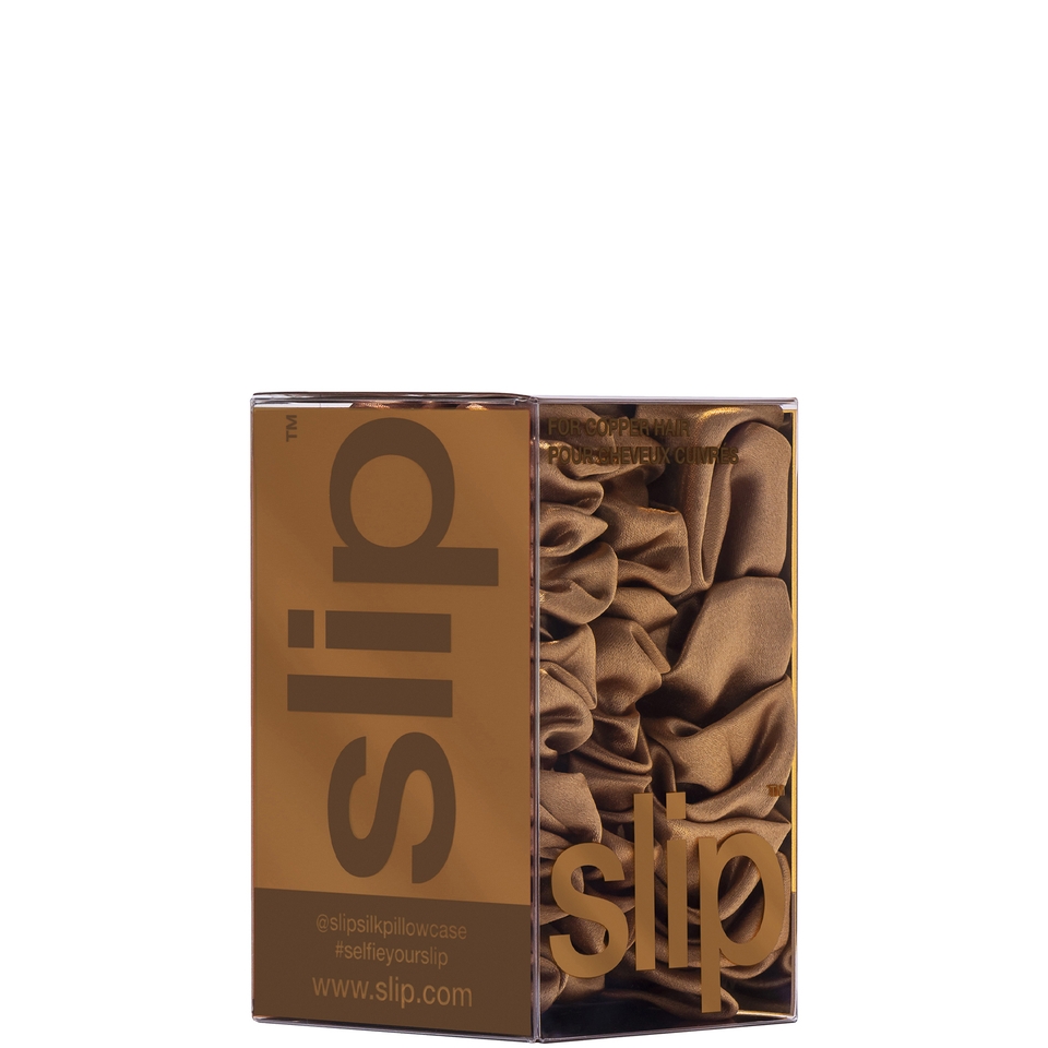 Slip Pure Silk Back to Basics Assorted Scrunchie Set 16g - Copper