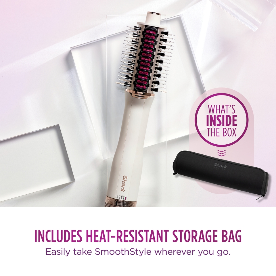 Shark Beauty SmoothStyle Hot Brush and Smoothing Comb with Storage Bag