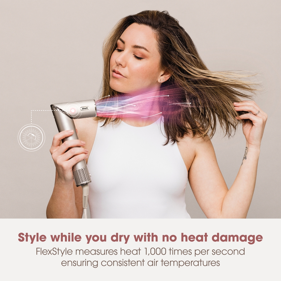 Shark Beauty 4-in-1 Air Styler and Hair Dryer for Curly and Coily Hair - Stone