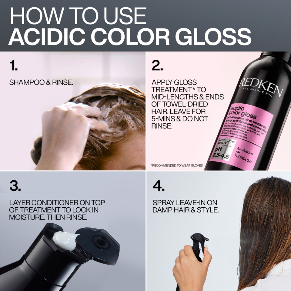 Redken Acidic Color Gloss Activated Glass Gloss Hair Treatment for Glass-Like Shine 237ml