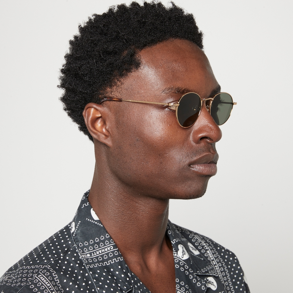 KAMO Icon Metal Round-Frame Sunglasses